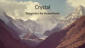  Presentation with mountain - Colorful PPT theme enhanced with famous mountaineers - beautiful high mountain in pamir backdrop and a  colored foreground