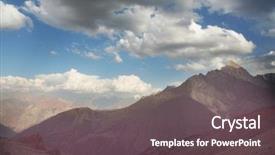  Presentation with japan beautiful landscape mountain fuji - Presentation theme having famous mountaineers - beautiful high mountain in pamir background and a  colored foreground