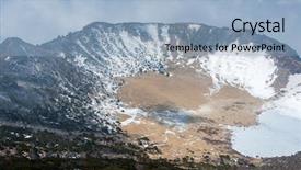  Presentation with mountain - Cool new PPT layouts with famous mountaineers - hallasan mountain volcanic crater backdrop and a light blue colored foreground