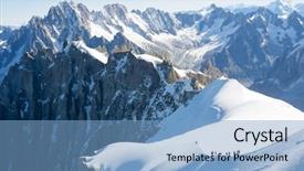  Presentation with blanc - PPT layouts featuring famous mountaineers - mont blanc mountaneers walking background and a light blue colored foreground