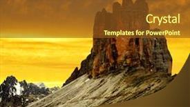  Presentation with sunset - Slide deck consisting of famous mountaineers - tre cime di lavaredo background and a  colored foreground