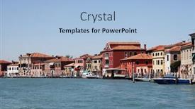  Presentation with venice - Colorful PPT theme enhanced with famous-murano-island-venice-italy backdrop and a light blue colored foreground