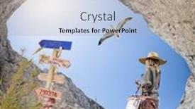  Presentation with zakynthos - Colorful presentation enhanced with famous navagio shipwreck beach in zakynthos island greece backdrop and a mint green colored foreground