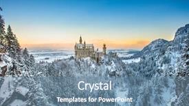  Presentation with castle - Slides having famous neuschwanstein castle background and a seafoam green colored foreground