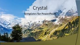  Presentation with summit - Colorful slide set enhanced with famous panoramic road grossglocknerstrasse backdrop and a light blue colored foreground