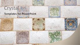  Presentation with park - Slide set enhanced with famous-park-guell-designed background and a  colored foreground