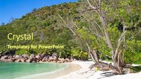  Presentation with beach - Presentation design with famous-petite-anse-kerlan-beach background and a tawny brown colored foreground