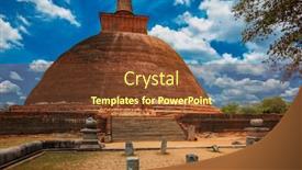  Presentation with anuradhapura - Audience pleasing slide deck consisting of famous-piligrimage-site-jetavaranama-dagoba backdrop and a tawny brown colored foreground