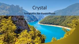  Presentation with bosnia - Theme with famous piva canyon with its background and a  colored foreground