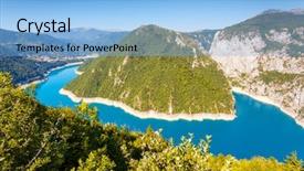  Presentation with bosnia - Slides enhanced with famous piva canyon with its background and a  colored foreground