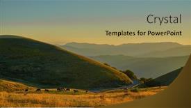  Presentation with wild horses - PPT layouts enhanced with famous-plateau-in-the-natural background and a mint green colored foreground