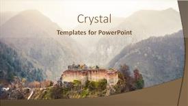  Presentation with romania - Slides consisting of famous-poenari-citadel-on-background background and a cream colored foreground