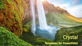  Presentation with powerful - Presentation theme enhanced with scene popular tourist attraction location background and a tawny brown colored foreground