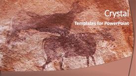  Presentation with prehistoric - Slides enhanced with tassili n'ajjer algeria background and a red colored foreground