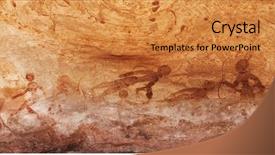  Presentation with cave paintings - Slides enhanced with famous prehistoric rock paintings background and a gold colored foreground