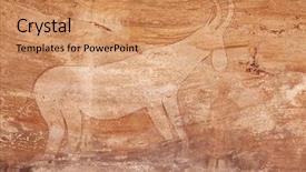  Presentation with prehistoric - Colorful slide set enhanced with famous prehistoric rock paintings backdrop and a  colored foreground