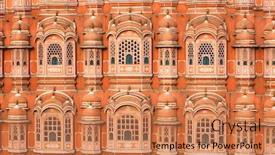  Presentation with rajasthan - Theme featuring famous-rajasthan-indian-landmark-hawa background and a coral colored foreground