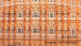  Presentation with rajasthan - Presentation theme having famous-rajasthan-indian-landmark-hawa background and a coral colored foreground