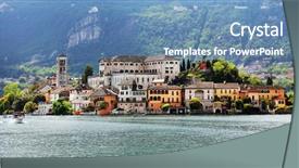  Presentation with resort - Presentation consisting of famous resort on the western background and a teal colored foreground