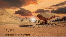  Presentation with rum - Presentation consisting of famous-rock-formation background and a coral colored foreground