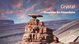  Presentation with mexican - Slides featuring famous-rock-mexican-hat-near background and a gray colored foreground