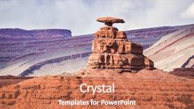  Presentation with mexican - PPT theme featuring famous rock mexican hat near background and a coral colored foreground