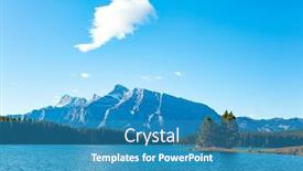  Presentation with summer trees - Presentation theme featuring famous-rocky-mountains-two-jack background and a teal colored foreground