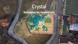  Presentation with saint - Colorful presentation design enhanced with famous saint andrew's church backdrop and a dark gray colored foreground