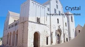  Presentation with saint - Colorful PPT theme enhanced with famous saint nicholas church backdrop and a light blue colored foreground