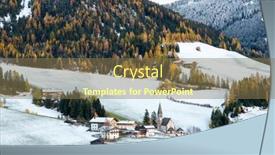  Presentation with santa - Slide set consisting of famous-santa-magdalena-mountain-village background and a violet colored foreground