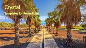  Presentation with galilee - PPT layouts enhanced with famous sea of galilee background and a tawny brown colored foreground