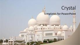  Presentation with abu dhabi united arab emirates - Slides having famous sheikh zayed mosque background and a lemonade colored foreground