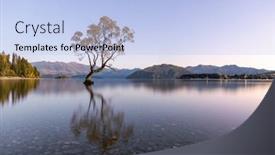  Presentation with single tree - Presentation with famous-single-tree-standing background and a light blue colored foreground