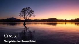  Presentation with single tree - Slide set featuring famous-single-tree-standing background and a wine colored foreground