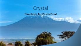  Presentation with savanna - Audience pleasing slide deck consisting of famous-snow-peak-of-kilimanjaro backdrop and a light blue colored foreground