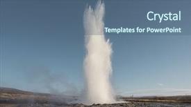  Presentation with hot spring - PPT layouts with geysir - famous strokkur hot spring geyser background and a  colored foreground