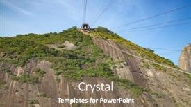  Presentation with sugar - Amazing PPT theme having famous-sugar-loaf-mountain backdrop and a violet colored foreground