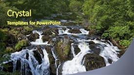  Presentation with swallow - Presentation enhanced with famous swallow falls on river background and a tawny brown colored foreground