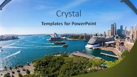  Presentation with sydney - Colorful slide set enhanced with famous-sydney-harbor-and-sydney backdrop and a light blue colored foreground