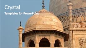  Presentation with taj mahal - Beautiful slides featuring famous taj mahal agra backdrop and a light blue colored foreground