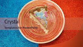 Presentation with cake - PPT theme with cake famous throughout the world background and a  colored foreground