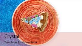  Presentation with cake - Beautiful slide deck featuring cake famous throughout the world backdrop and a  colored foreground