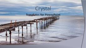  Presentation with strait - PPT layouts having famous-tierra-del-fuego background and a light blue colored foreground