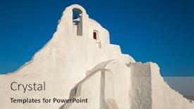  Presentation with orthodox - Cool new theme with famous-tourist-landmark-of-greece backdrop and a lemonade colored foreground