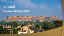  Presentation with rajasthan - Cool new theme with famous-tourist-landmark-of-rajasthan backdrop and a teal colored foreground