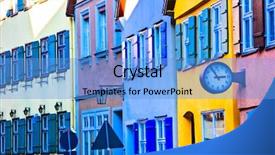  Presentation with bavaria - Slide deck featuring famous touristic route romantic road background and a light blue colored foreground