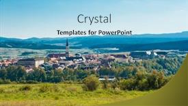  Presentation with world heritage - Audience pleasing slide set consisting of famous-town-of-levoca-slovakia backdrop and a light blue colored foreground