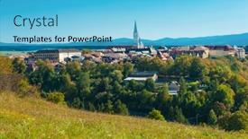  Presentation with world heritage - Slide deck enhanced with famous-town-of-levoca-slovakia background and a light blue colored foreground