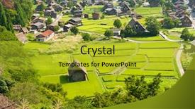  Presentation with japanese - Audience pleasing PPT layouts consisting of famous traditional japanese village ogimachi backdrop and a yellow colored foreground