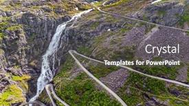  Presentation with adventure - Theme having famous-troll-staircase background and a dark gray colored foreground